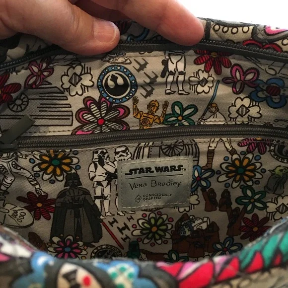 Vera Bradley | Gray Crossbody With Multi Color Star Wars & Floral Print - Picture 14 of 15